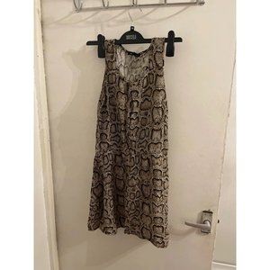 Snake print mini dress